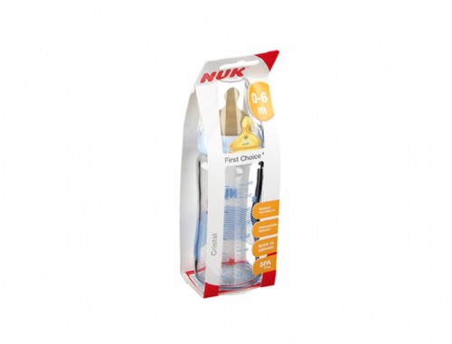 Nuk® Biberón Cristal Latex First Choice 1M 240ml